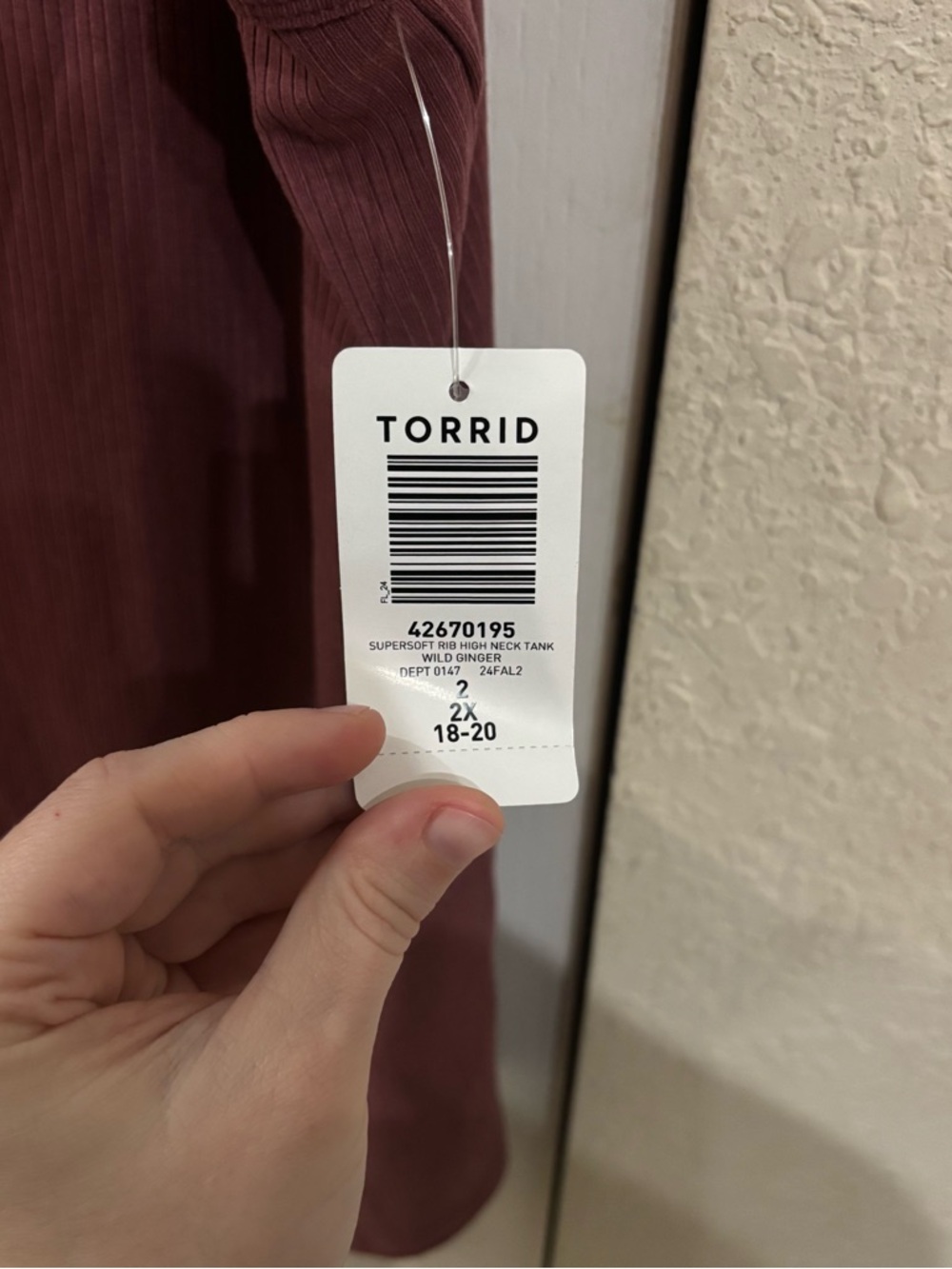 Torrid Super Soft Ribbed High Neck Tank in Wild Ginger - Picture 4 of 7